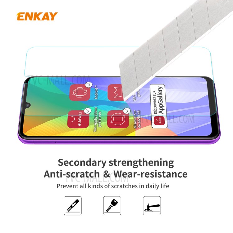 HAT PRINCE 0.26mm 9H 2.5D Tempered Glass Screen Protector Film for Huawei Y6p-5