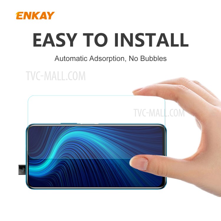 ENKAY 0.26mm 9H 2.5D Arc Edge Tempered Glass Screen Protector Film for Honor X10 5G-6