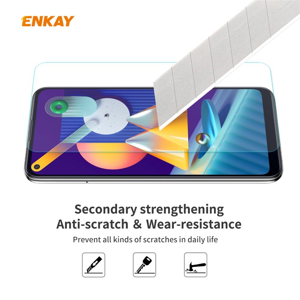 ENKAY 9H 0.26mm 2.5D Дуги Кромки Протектора Экрана Закаленного Стекла Для Samsung Galaxy А11 / М11-5