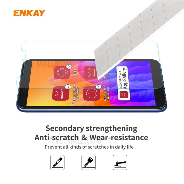 HAT PRINCE 0.26mm 9H 2.5D Tempered Glass Screen Protector for Huawei Y5p-5