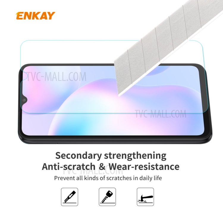 HAT PRINCE 0.26mm 9H 2.5D Tempered Glass Screen Film for Xiaomi Redmi 10X 5G/Redmi 9/Mi 10 Lite 5G-5