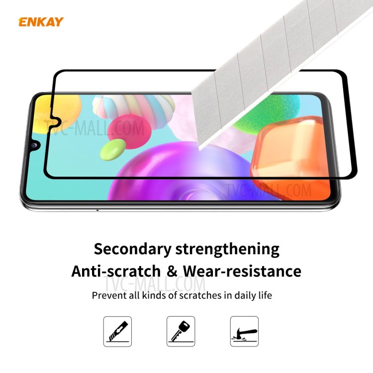 HAT PRINCE 10Pcs/Set Full Glue Full Size 0.26mm 9H 2.5D Tempered Glass Screen Film for Samsung Galaxy A41 (Global Version)-5