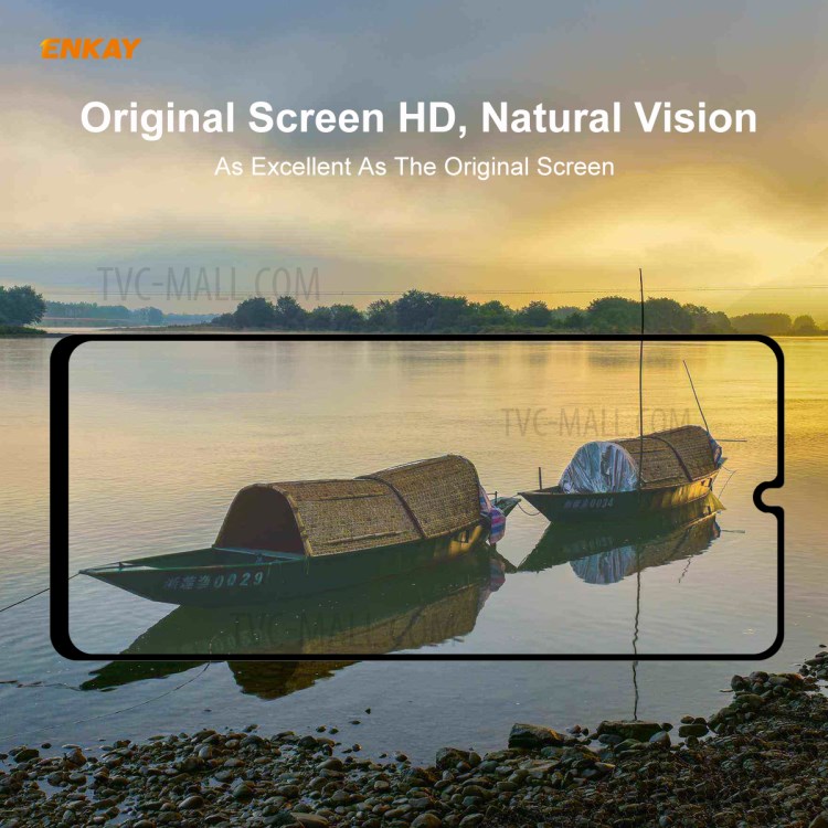HAT PRINCE 5Pcs/Set Full Glue Full Size 0.26mm 9H 2.5D Tempered Glass Screen Film for Samsung Galaxy A31-8