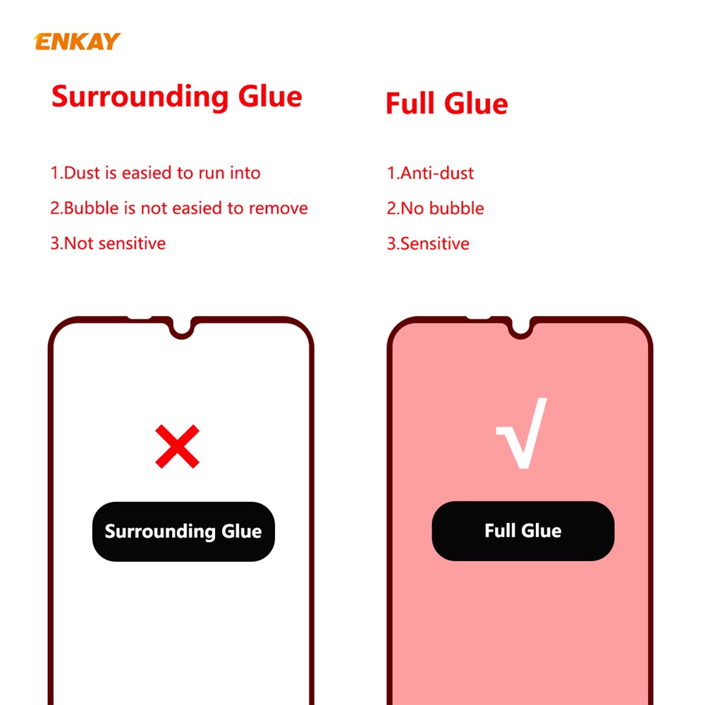 2PCS/Set HAT PRINCE Full Glue 0.26mm 9H 2.5D Arc Edge Full Size Tempered Glass Screen Film for Huawei Y6p-3