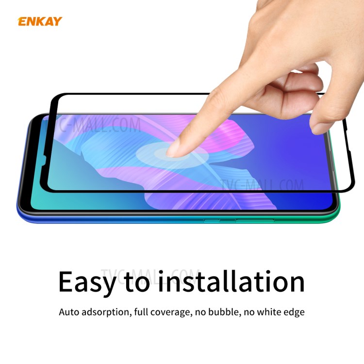 HAT PRINCE 10Pcs/Set Full Glue Full Size 0.26mm 9H 2.5D Tempered Glass Screen Film for Huawei P40 lite E/Y7p/Honor 9C-6