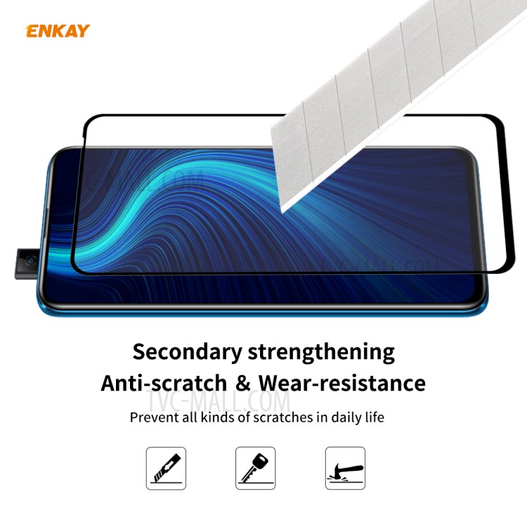 HAT PRINCE 2Pcs/Set Full Glue Full Size 0.26mm 9H 2.5D Tempered Glass Screen Protector for Honor X10 5G-6