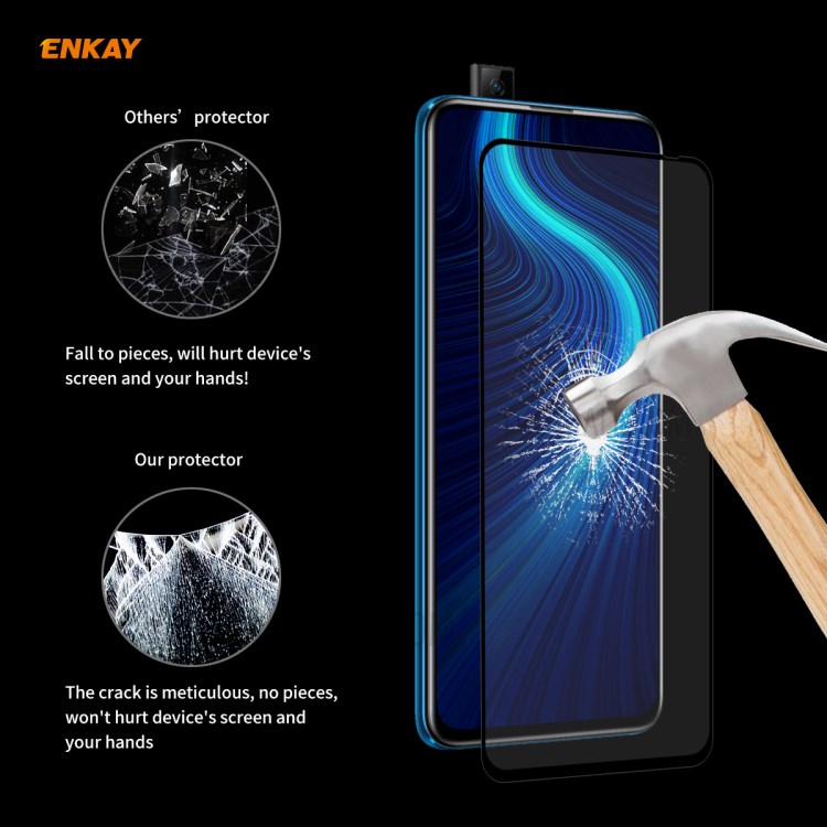HAT PRINCE 2Pcs/Set Full Glue Full Size 0.26mm 9H 2.5D Tempered Glass Screen Protector for Honor X10 5G-8