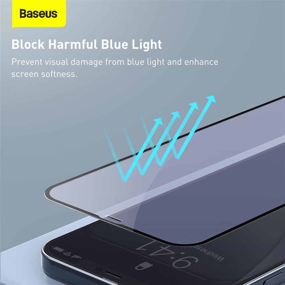 BASEUS 2 PCS 0.23mm Full Screen Coverage Curved Tempered Glass Films for iPhone 12 Pro Max 6.7 inch - Black-10