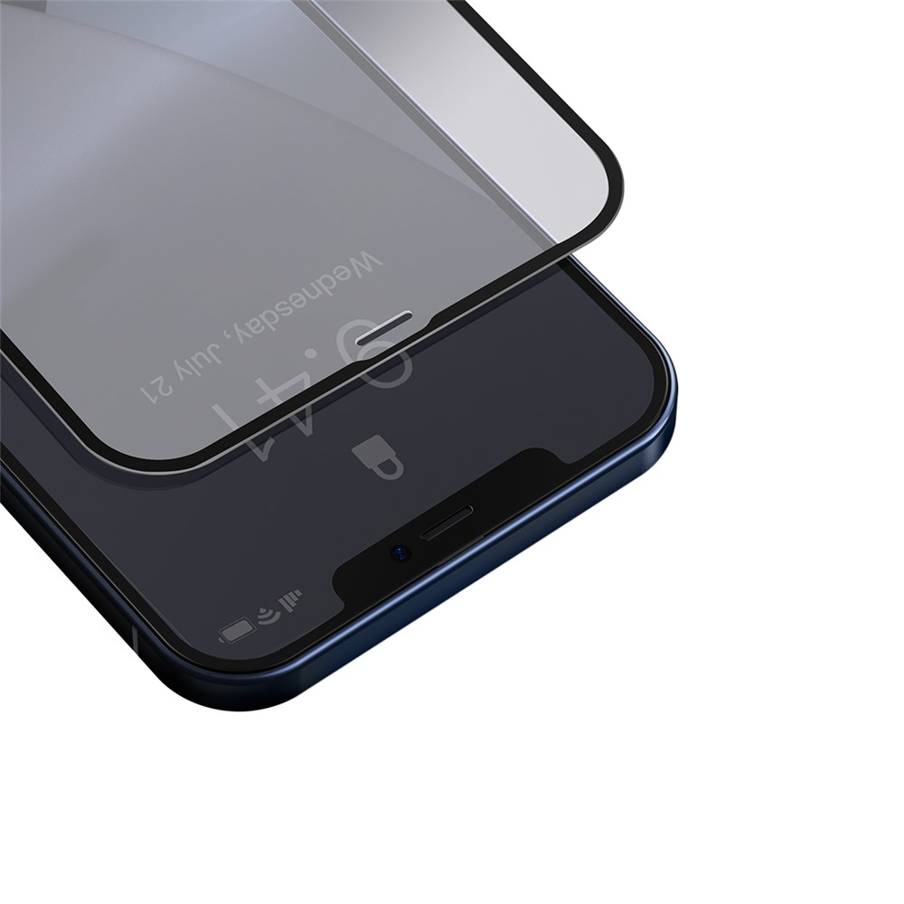 BASEUS 2 PCS 0.23mm Full Screen Coverage Curved Tempered Glass Films for iPhone 12 Pro Max 6.7 inch - Black-15