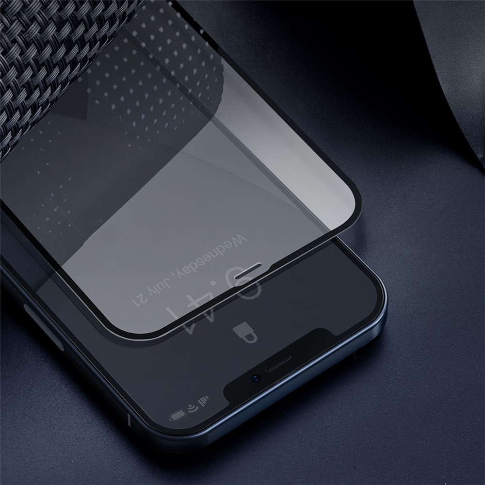BASEUS 2 PCS 0.23mm Full Screen Coverage Curved Tempered Glass Films for iPhone 12 Pro Max 6.7 inch - Black-3