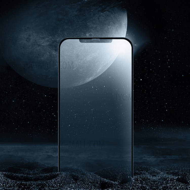 BASEUS 0.25mm Full-screen Curved Frosted Tempered Glass Protector for iPhone 12 Pro Max 6.7 inch (2pcs/pack) - Black-2