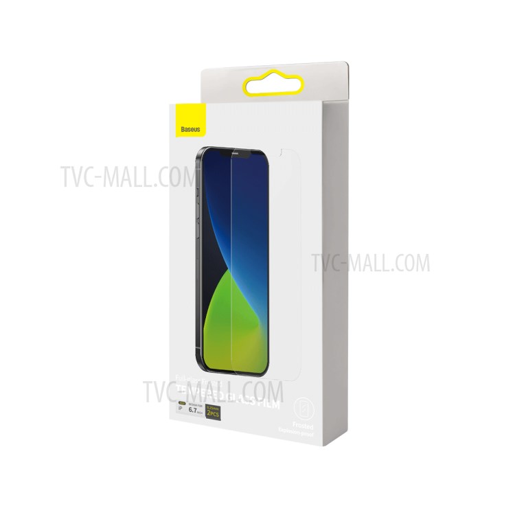 BASEUS 2 PCS 0.25mm Matte Full Screen Cover Tempered Glass Films for iPhone 12 Pro Max 6.7 inch-13
