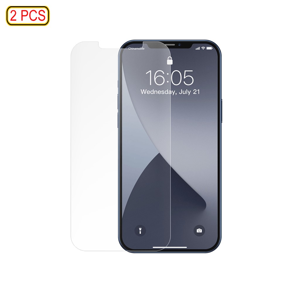BASEUS 2 PCS 0.25mm Matte Full Screen Cover Tempered Glass Films for iPhone 12 5.4 inch-1