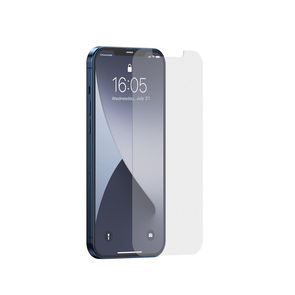 BASEUS 2 PCS 0.25mm Matte Full Screen Cover Tempered Glass Films for iPhone 12 5.4 inch-11
