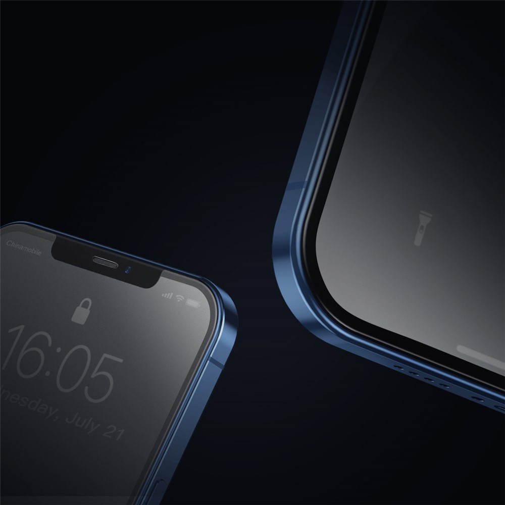 BASEUS 2 PCS 0.25mm Matte Full Screen Cover Tempered Glass Films for iPhone 12 5.4 inch-4