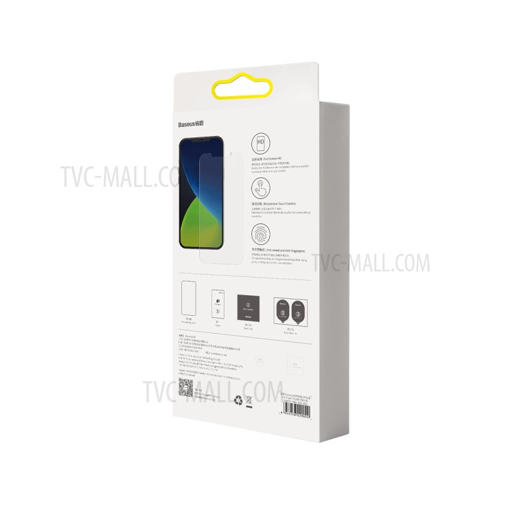 BASEUS 2 PCS 0.25mm Matte Full Screen Cover Tempered Glass Films for iPhone 12 Max/12 Pro 6.1 inch-14