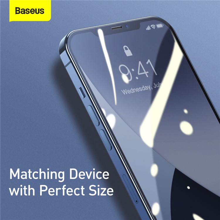 BASEUS 2PCS/Set 0.25mm Full Coverage Tempered Glass Screen Protector for iPhone 12 5.4 inch-7