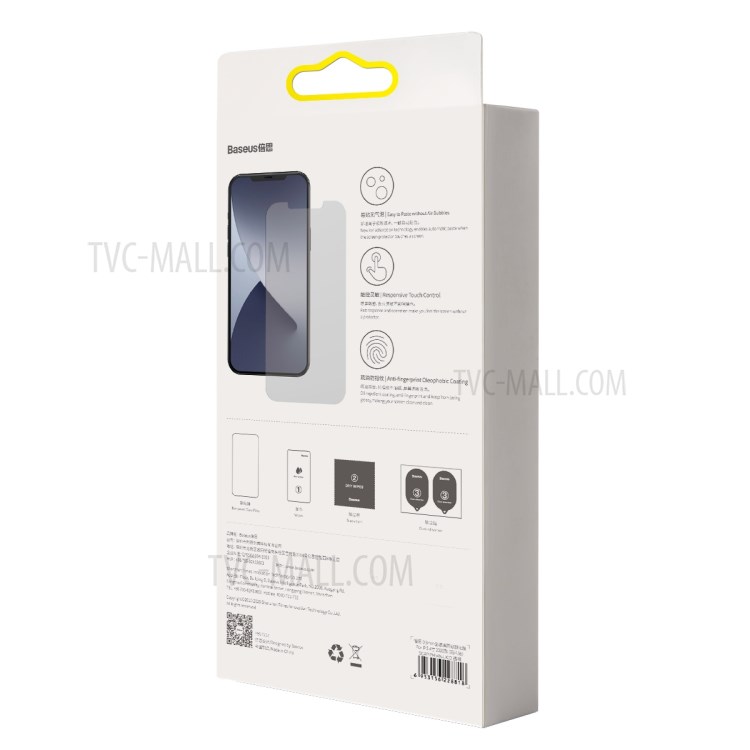 BASEUS 2 PCS 0.3mm Anti-peep Tempered Glass Films for iPhone 12 Pro Max 6.7 inch-15