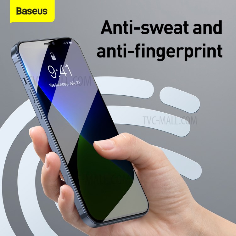 2PCS/Set BASEUS 0.3mm Privacy Curved Tempered Glass Full Screen Protector for iPhone 12 Pro / iPhone 12 Max 6.1-inch-10