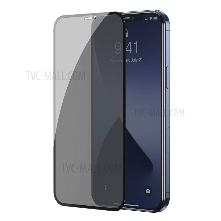 2PCS/Set BASEUS 0.3mm Privacy Curved Tempered Glass Full Screen Protector for iPhone 12 Pro / iPhone 12 Max 6.1-inch-12