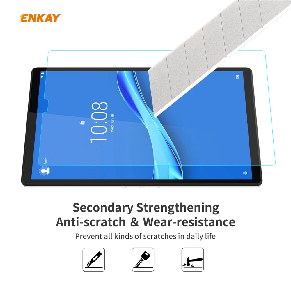 ENKAY 0.33mm 9H 2.5D Arc Edge Tempered Glass Screen Film for Lenovo Tab M10 Plus 10.3 inch-5