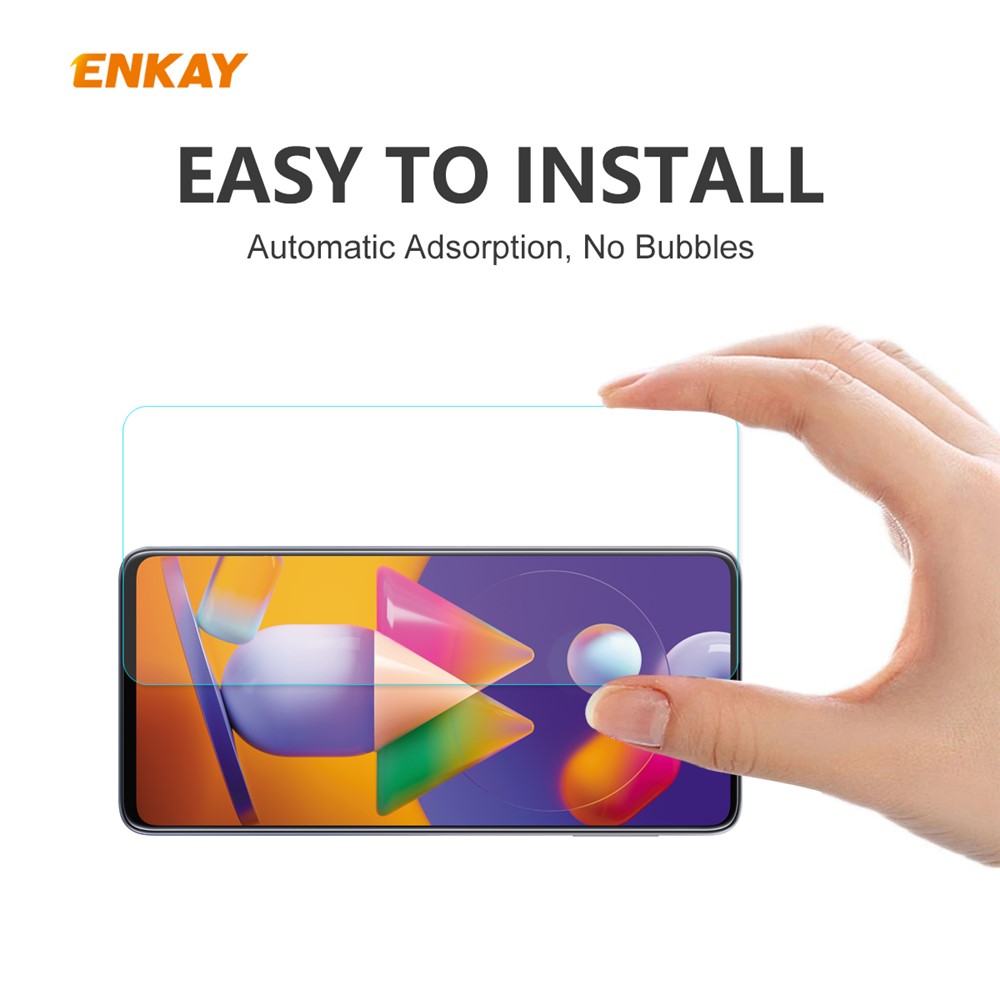 ENKAY 0.26mm Tempered Glass Screen Protector 9H 2.5D Arc Edge for Samsung Galaxy M31s-6