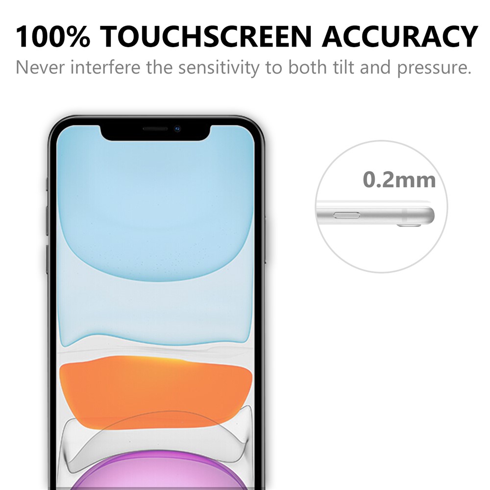 2ST / Set 0.3mm Bogenkante Temperiert Schutzglasscheibe Für Iphone 12 5,4-Zoll--6