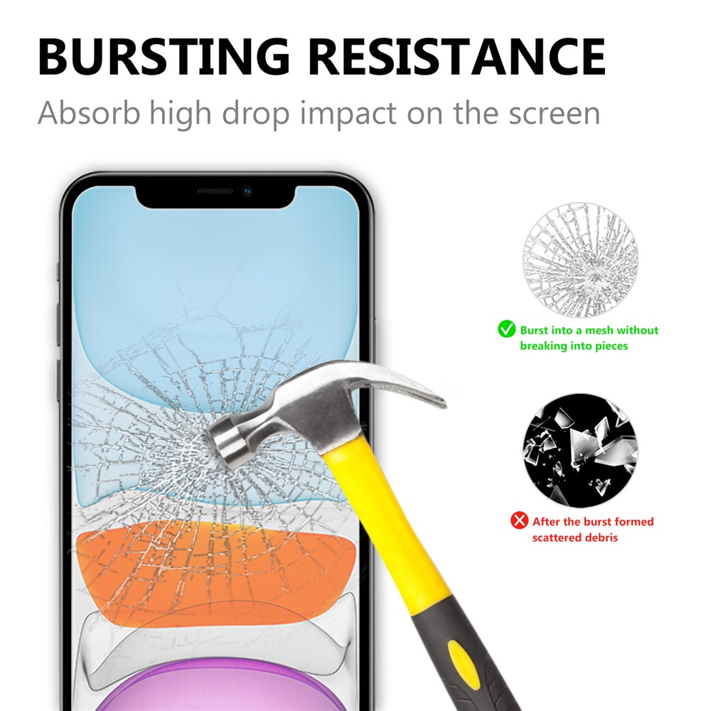 2pcs / Set Bord Arc De 0,3 Mm Trempé Protection D'écran En Verre Pour Iphone 12 Pro / iphone 12-2