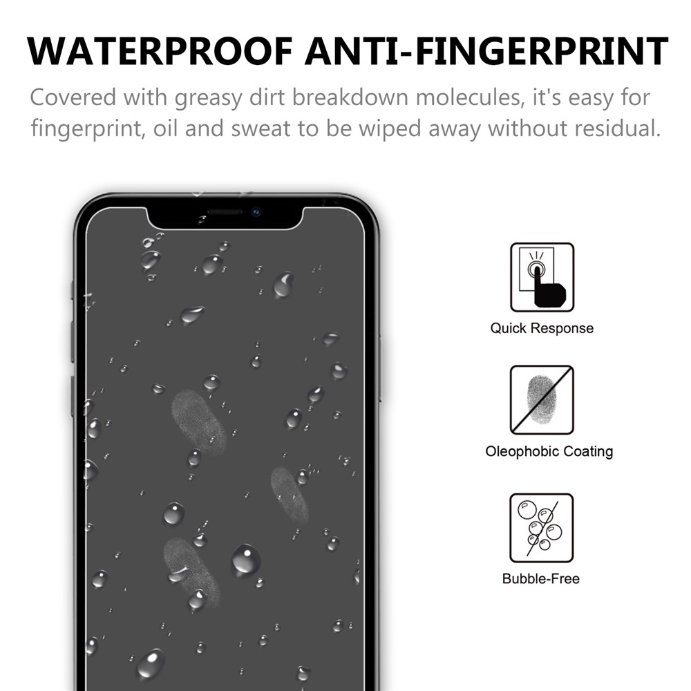 2pcs / Set Protection D'écran En Verre Trempé De Bord D'arc De 0,3 Mm Pour Iphone 12 Pro Max 6,7 Pouces-4