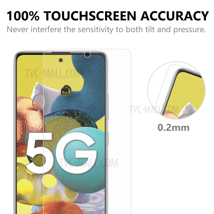 0.25mm Arc Edge Anti-explosion 9H Tempered Glass Protector + Camera Lens Film for Samsung Galaxy A71 SM-A715-6