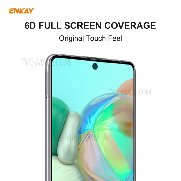 ENKAY Hat Prince 0.26mm 9H 6D Green Filter Eye Protection Tempered Glass Screen Film Cover for Samsung Galaxy A71 SM-A715-5