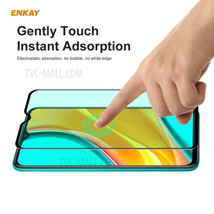 ENKAY Hat Prince 0.26mm 9H 6D Green Filter Eye Protection Tempered Glass Screen Film Cover for Xiaomi Redmi 9 / Redmi 9A / Redmi 9C-7