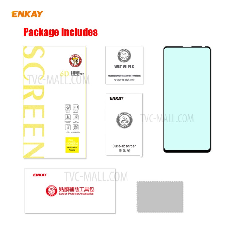 ENKAY Hat Prince 0.26mm 9H 6D Green Filter Eye Protection Tempered Glass Screen Film Cover for Xiaomi Redmi Note 9S / Redmi Note 9 Pro Max / Redmi Note 9 Pro-10