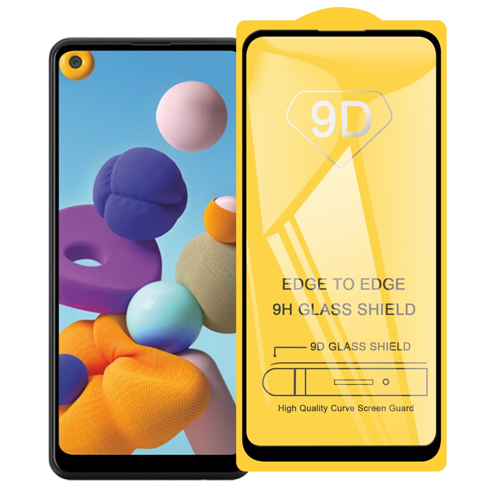 9D Full Covering Tempered Glass Screen Protector for Samsung Galaxy A21-1