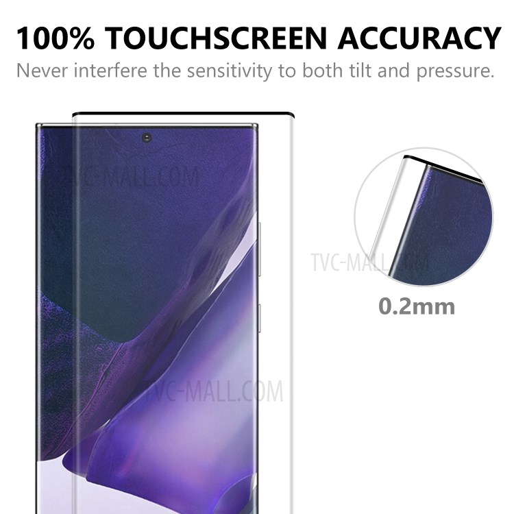 Full Coverage Curved Tempered Glass Screen Protector + Camera Lens Protector Film for Samsung Galaxy Note20 Ultra/Note20 Ultra 5G-6