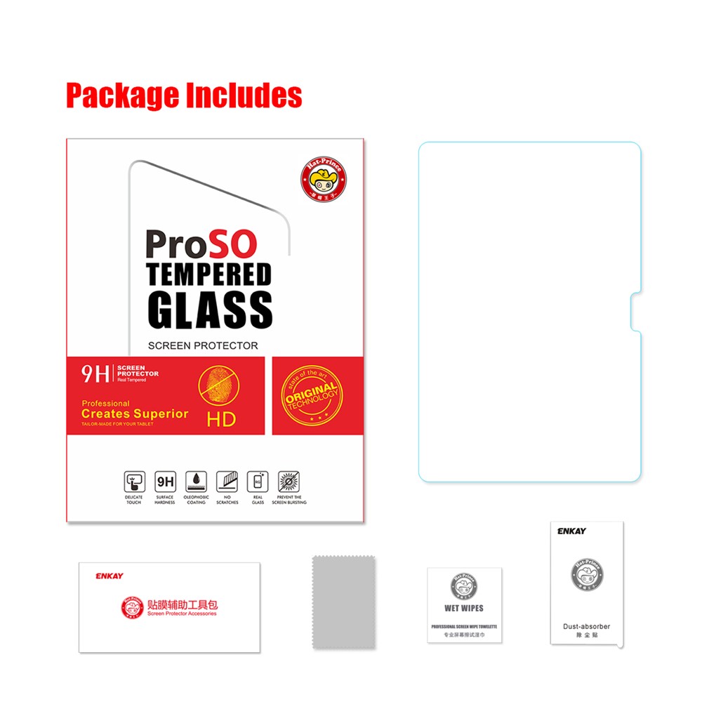 ENKAY 0.33mm 9H 2.5D Arc Edge Tempered Glass Screen Protector for Huawei Enjoy Tablet 2 10.1-6