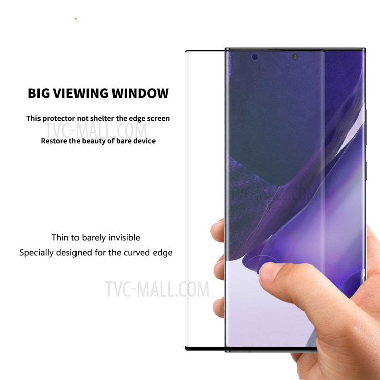 ENKAY 2Pcs/Set 0.26mm 9H Full Size 3D Curved Tempered Glass Screen Protector Film for Samsung Galaxy Note20 Ultra/Note20 Ultra 5G-3