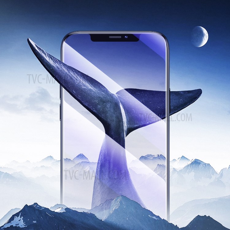 BENKS OKR+ Series Blue-ray Tempered Glass Screen Film (with Anti-dust Mesh) (Edge Glue) for iPhone 12 Pro/12-3