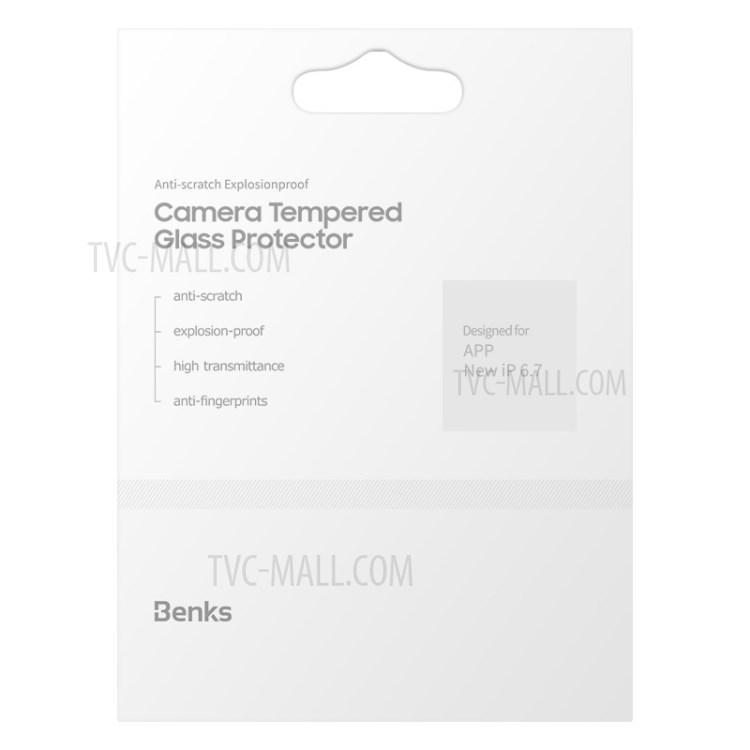 2Pcs/Pack BENKS KR Serie Tempered Glass Soft Camera Lens Protector for iPhone 12 Pro 6.1 inch-7