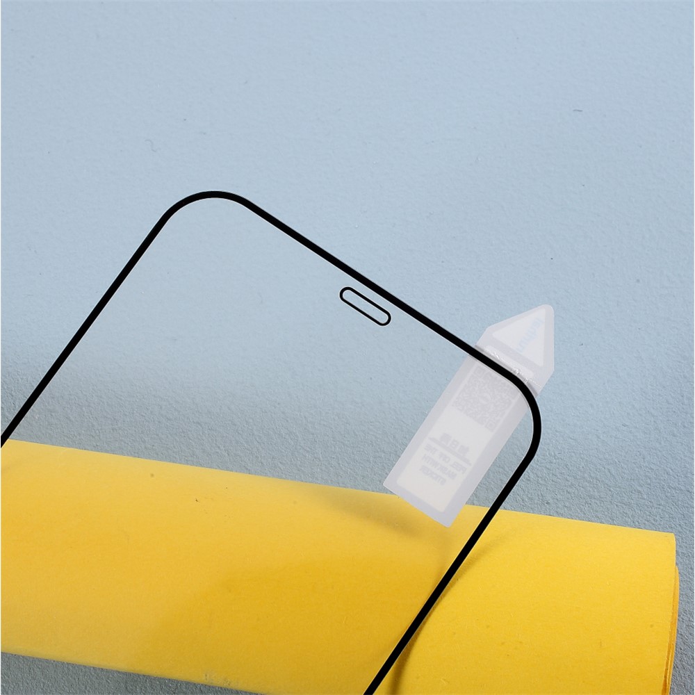 RURIHAI 0.26mm 2.5D Curved Full Glue Tempered Glass Full Size Screen Protector for iPhone 12 Max/Pro 6.1 inch - Black-3