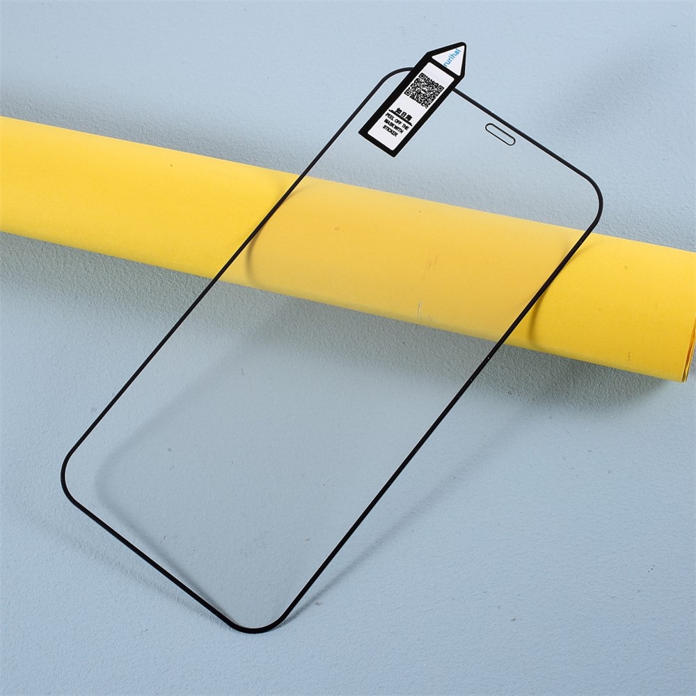 RURIHAI 0.26mm 2.5D Curved Full Glue Tempered Glass Full Size Screen Protector for iPhone 12 Max/Pro 6.1 inch - Black-5