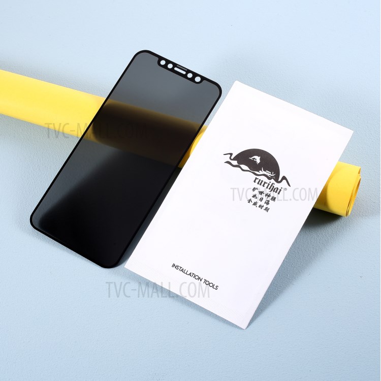 RURIHAI 10Pcs/Set Anti-peep Full Screen Tempered Glass Screen Protector (Full Glue) for iPhone X/XS/11 Pro 5.8 inch-6