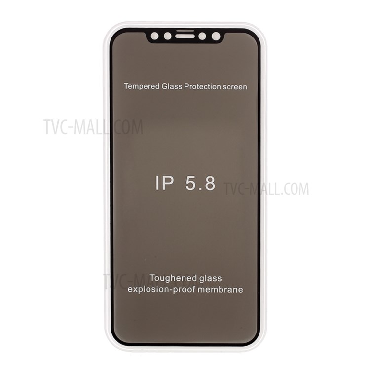 RURIHAI 10Pcs/Set Anti-peep Full Screen Tempered Glass Screen Protector (Full Glue) for iPhone X/XS/11 Pro 5.8 inch-7