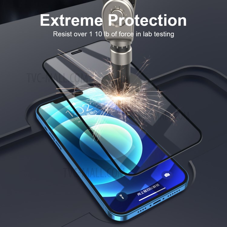 ENKAY HAT PRINCE 10Pcs 0.26mm 9H 2.5D Full Glue Tempered Glass Screen Protector for iPhone 12 Pro Max Full Covering-5