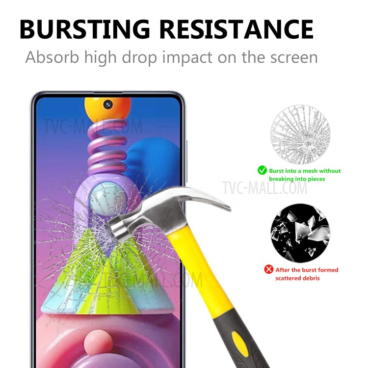 Complete Covering Full Glue Black Edges Tempered Glass Screen Film for Samsung Galaxy M51 (International Edition)-2