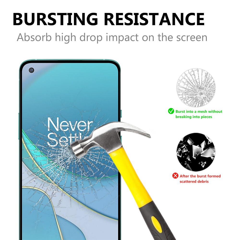 Complete Covering Full Glue Black Edges Tempered Glass Screen Protector for OnePlus 8T-2