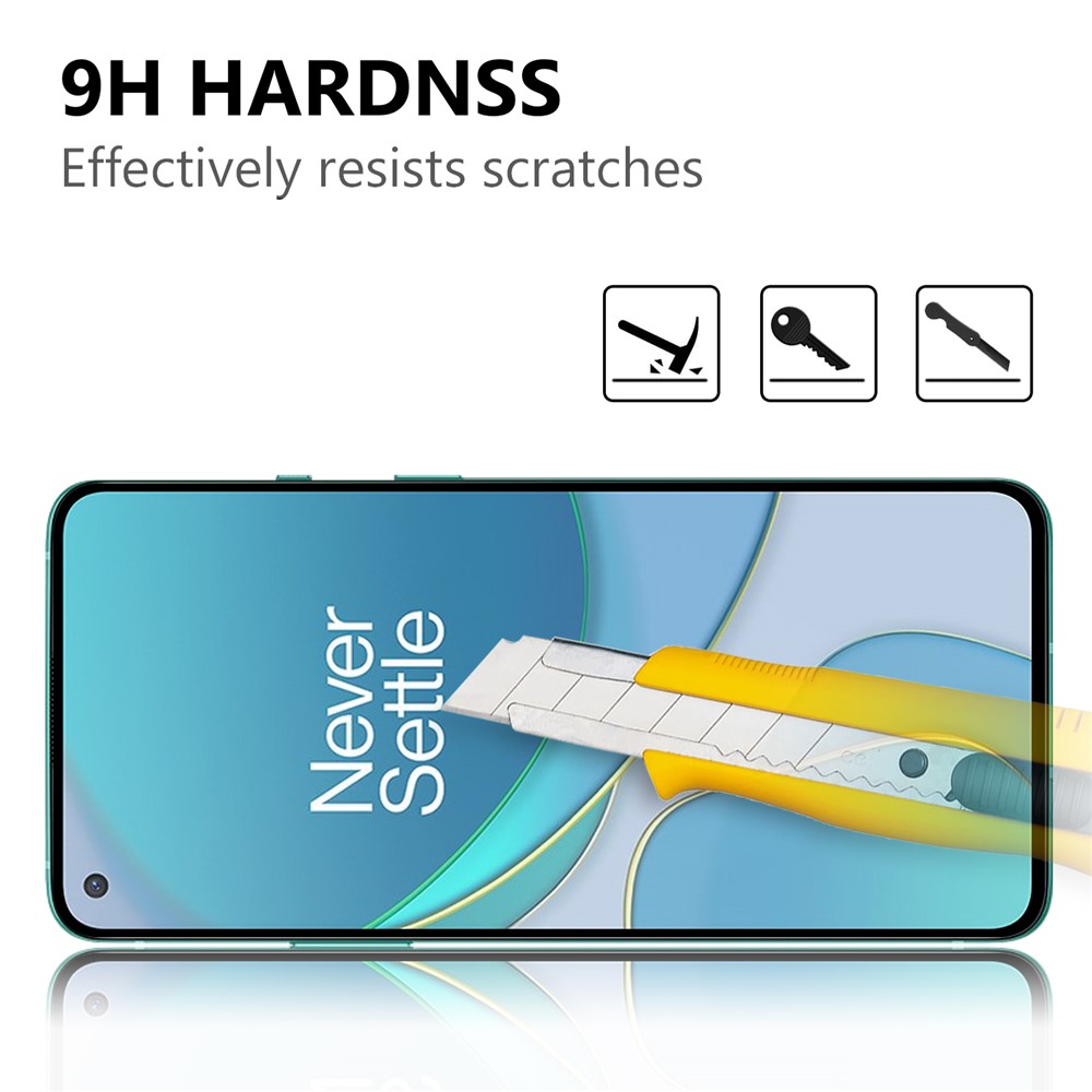 Complete Covering Full Glue Black Edges Tempered Glass Screen Protector for OnePlus 8T-3