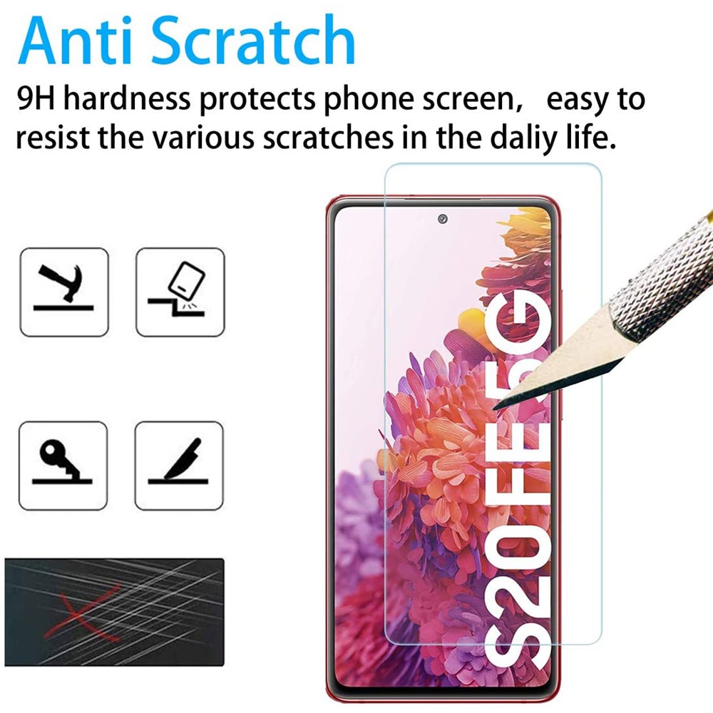 2.5D 9H Arc Edge Tempered Glass Screen Protector for Samsung Galaxy S20 FE/S20 Fan Edition with Camera Lens Film-4