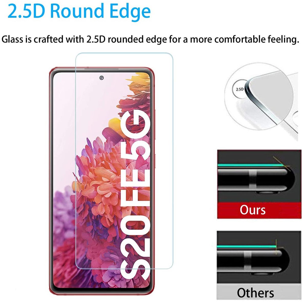 2.5D 9H Arc Edge Tempered Glass Screen Protector for Samsung Galaxy S20 FE/S20 Fan Edition with Camera Lens Film-6