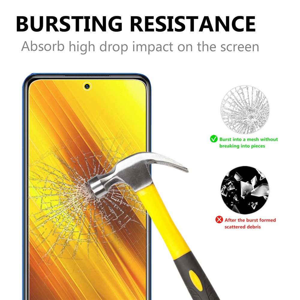 2.5D 9H Arc Edge Tempered Glass Screen Protector for Xiaomi Poco X3 NFC/Poco X3-2